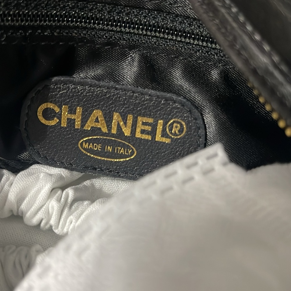 AUTHENTIC CHANEL shoulder bag dark brown leather - Picture 13 of 14